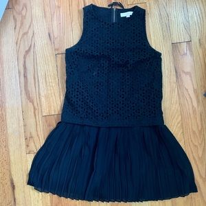 LOFT Black Eyelet Dress